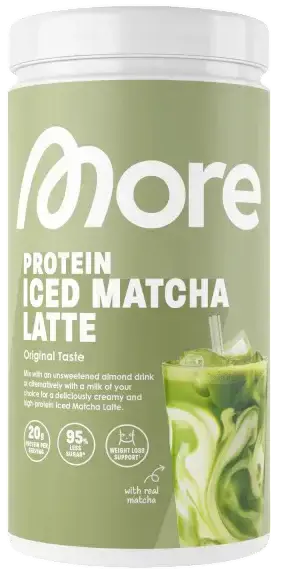 More protein iced matcha latte